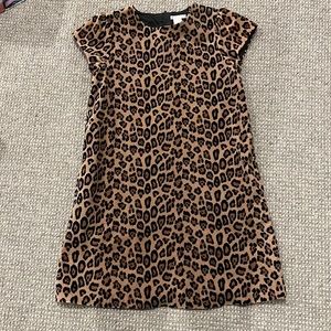 Like new Janie and Jack Leopard Print Velvet dress.